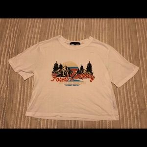 Graphic tee crop top